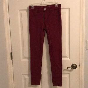American Eagle maroon jeggings